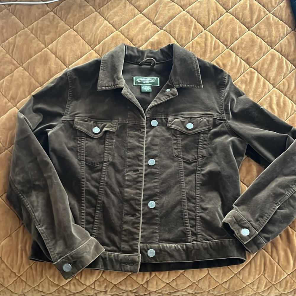 Vintage Y2K Lorelai Gilmore Velvet Cord Trucker Jacket Size S Petite - Picture 5 of 10
